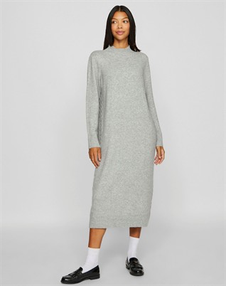 Kiku High Neck Midi Knit Kleid